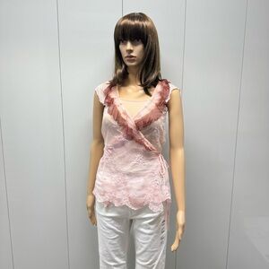 NWOT ARDEN B LACE WRAP TOP